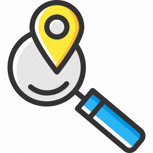 Gps, location, location pointer, search, search location icon - Download on Iconfinder