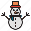 cold, winter, snowman 