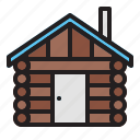 cold, winter, house, wooden