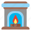 winter, fire place, cold 
