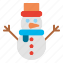 winter, snowman, cold