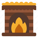 fireplace, warm, fire, house