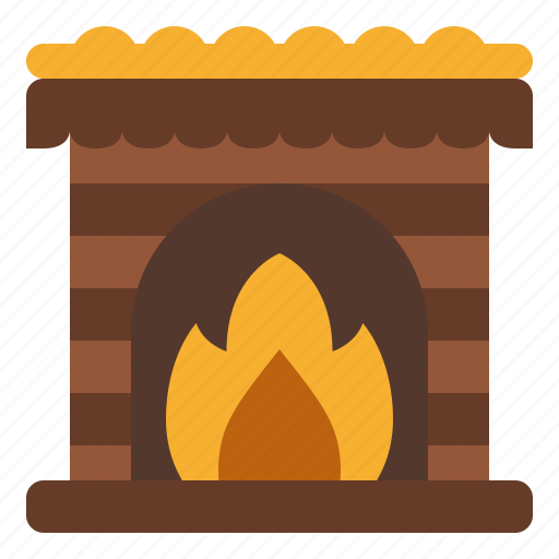 Fireplace, warm, fire, house icon - Download on Iconfinder