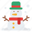 snowman, christmas, winter, snow 