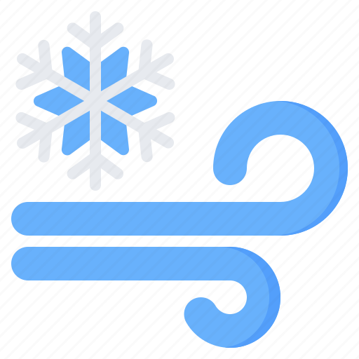 Wind, windy, breeze, winter, snow, snowflake, weather icon - Download on Iconfinder