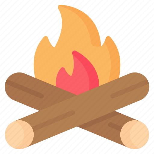 Bonfire, campfire, firewood, fire, flame, wood, camping icon - Download on Iconfinder