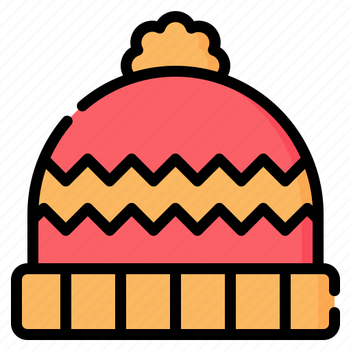Beanie, hat, cap, wool, pompom, winter, fashion icon - Download on Iconfinder