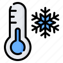 thermometer, temperature, cold, winter, snow, snowflake, weather