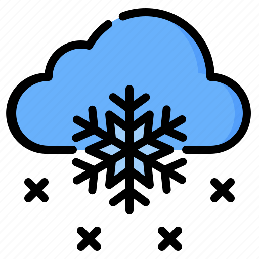 Snowfall, snowflake, snow, cloud, winter, forecast, weather icon - Download on Iconfinder