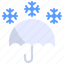 cold, protection, season, snow, snowflake, umbrella, winter