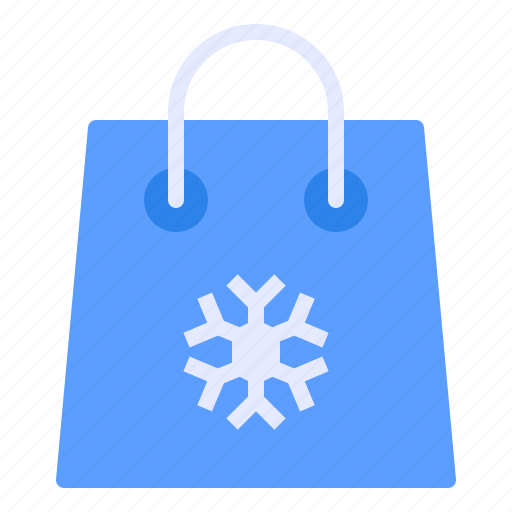 Bag, cold, season, shop, shopping, snowflake, winter icon - Download on Iconfinder