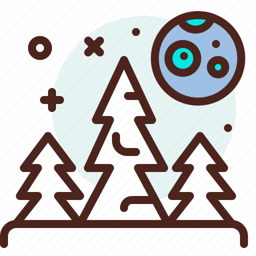 Forest, night, season, cold, winter, snow icon - Download on Iconfinder