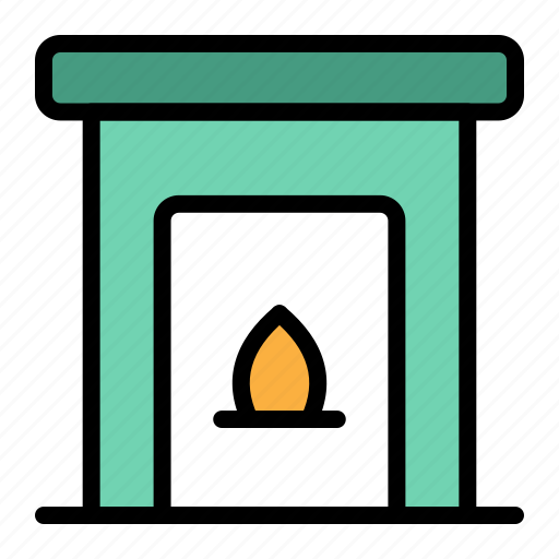Winter, fireplace, cold, fire icon - Download on Iconfinder