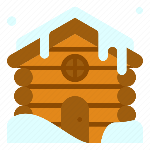 Cabin, wood, house, snow, home, winter, nature icon - Download on Iconfinder