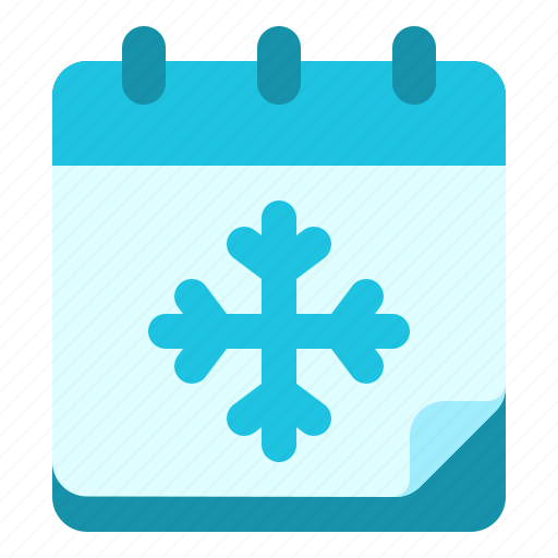 Calendar, winter, snow, snowflake, schedule, date, time icon - Download on Iconfinder