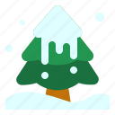 pine, tree, snow, winter, landscape, park