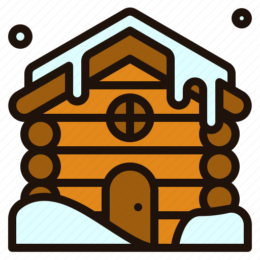 Cabin, wood, house, snow, home, winter, nature icon - Download on Iconfinder