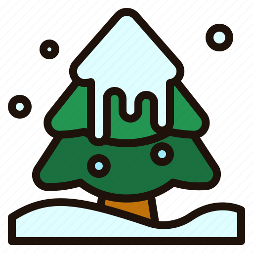 Pine, tree, snow, winter, landscape, park icon - Download on Iconfinder