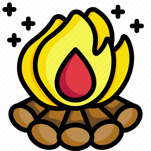 Bonfire, flame, trunk, camping, wood, fire, holidays icon - Download on Iconfinder