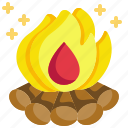 bonfire, flame, trunk, camping, wood, fire, holidays, campfire, burn