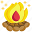 bonfire, flame, trunk, camping, wood, fire, holidays, campfire, burn 