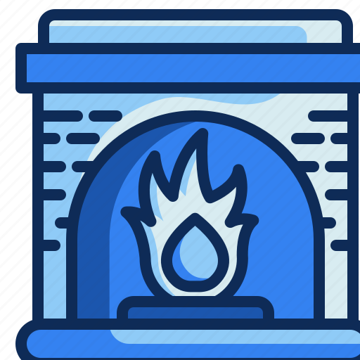 Fireplace, winter, furniture, household, chimney, flame, warm icon - Download on Iconfinder