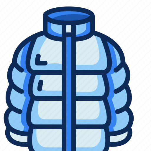 Puffer, coat, garment, winter, clothes, overcoat, protection icon - Download on Iconfinder