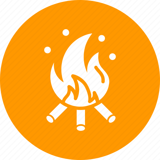 Bonfire, camping, fire, heat, hot, warm, wood icon - Download on Iconfinder
