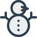 snowman, snow, winter