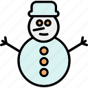 man, snow, snowman, winte