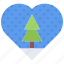snow, love, fir, tree, heart, cold, winter, nature 