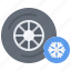 tire, tires, winter, car, snow, snowflake, cold, nature 