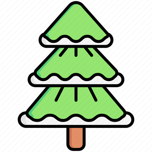 Pine tree, winter, nature, tree, snow icon - Download on Iconfinder