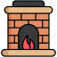 fireplace, winter, fire, chimney, furniture 