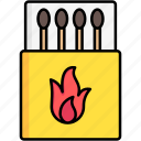 matches, fire, box, light, burn