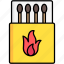 matches, fire, box, light, burn 