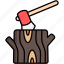 axe, wood, forest, wooden, tree 