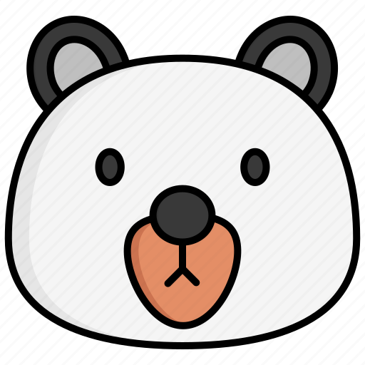Polar bear, face, emoji, animal, zoo icon - Download on Iconfinder