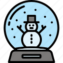 snow, globe, winter, snowman, earth, christmas, decoration