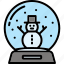 snow, globe, winter, snowman, earth, christmas, decoration 