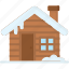 cabin, home, house, winter, property, building, snow, christmas, cottage 