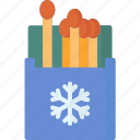 matches, fireplace, matchbox, fire, flame, winter, christmas