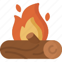 bonfire, wood, fire, burn, wooden, fireplace, winter