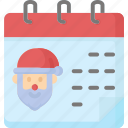 christmas, calendar, date, holiday, santa, xmas, winter