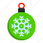 bauble, christmas, ornament, xmas, decoration, snowflake 