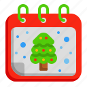 calendar, christmas, tree, time, date, event, schedule, winter