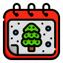 calendar, christmas, tree, time, and, date, event, schedule, winter