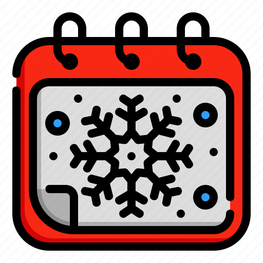 Calendar, snowflake, time, date, event, schedule, winter icon - Download on Iconfinder