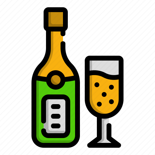 Champagne, party, glass, food, restaurant, alcoholic, drink icon - Download on Iconfinder