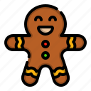 gingerbread, man, christmas, cookie, dessert, sweet, food